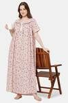 Naidu Hall Cotton Full Length Nightdress - Pink — thumbnail 5