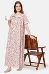 Naidu Hall Cotton Full Length Nightdress - Pink — thumbnail 6