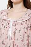 Naidu Hall Cotton Full Length Nightdress - Pink — thumbnail 7