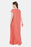 Naidu Hall Cotton Full Length Nightdress - Pink — thumbnail 4