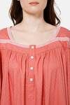 Naidu Hall Cotton Full Length Nightdress - Pink — thumbnail 8