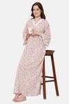 Naidu Hall Cotton Full Length Nightdress - Pink — thumbnail 6