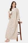 Naidu Hall Cotton Full Length Nightdress - Purple — thumbnail 5