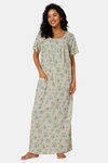 Naiduhall Cotton Full Length Nightdress - Green — thumbnail 2