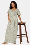 Naiduhall Cotton Full Length Nightdress - Green — thumbnail 5