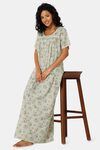 Naiduhall Cotton Full Length Nightdress - Green — thumbnail 6