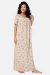 Naiduhall Cotton Full Length Nightdress - Orange — thumbnail 3