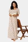 Naiduhall Cotton Full Length Nightdress - Orange — thumbnail 6