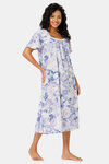 Naiduhall Cotton Full Length Nightdress - Violet — thumbnail 3