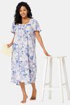 Naiduhall Cotton Full Length Nightdress - Violet — thumbnail 5