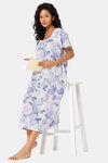 Naiduhall Cotton Full Length Nightdress - Violet — thumbnail 6