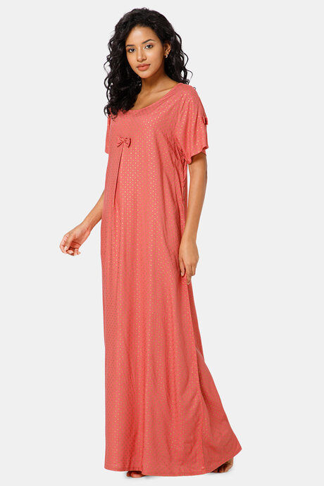 Naiduhall Cotton Full Length Nightdress - Pink — image 2