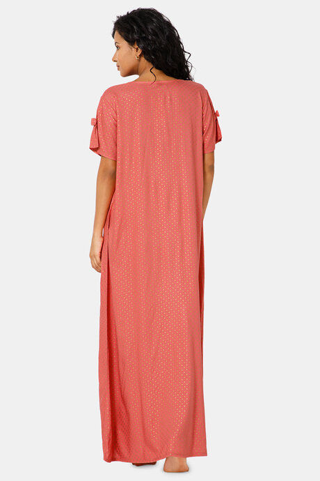 Naiduhall Cotton Full Length Nightdress - Pink — image 4