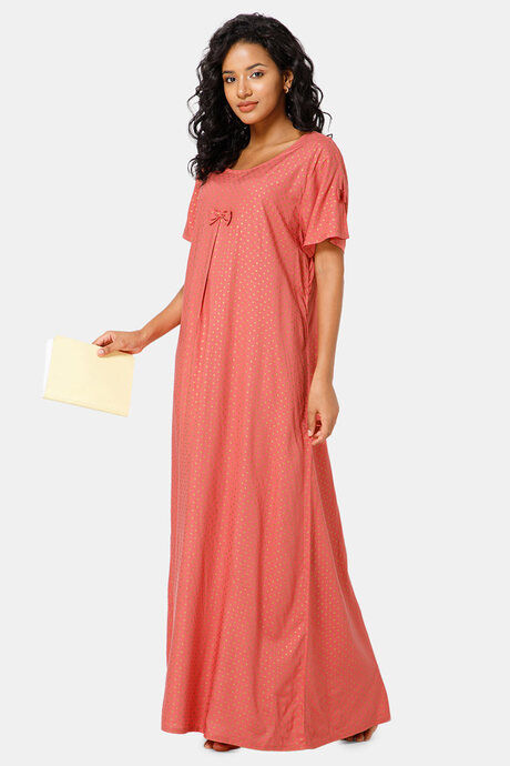 Naiduhall Cotton Full Length Nightdress - Pink — image 6