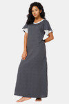Naiduhall Cotton Full Length Nightdress - Grey — thumbnail 2