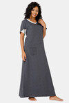Naiduhall Cotton Full Length Nightdress - Grey — thumbnail 3