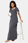 Naiduhall Cotton Full Length Nightdress - Grey — thumbnail 6