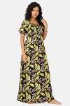 Naiduhall Cotton Mid Length Nightdress - Black — thumbnail 3