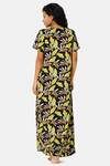 Naiduhall Cotton Mid Length Nightdress - Black — thumbnail 4