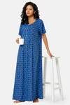 Naiduhall Cotton Full Length Nightdress - Blue — thumbnail 5
