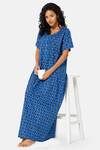 Naiduhall Cotton Full Length Nightdress - Blue — thumbnail 6