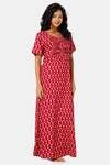 Naiduhall Cotton Full Length Nightdress - Red — thumbnail 3