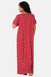 Naiduhall Cotton Full Length Nightdress - Red — thumbnail 4