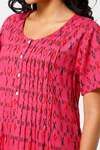 Naiduhall Cotton Full Length Nightdress - Red — thumbnail 7