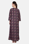 Naidu Hall Cotton Full Length Nightdress - Purple — thumbnail 2