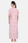 Naidu Hall Cotton Full Length Nightdress - Pink — thumbnail 2