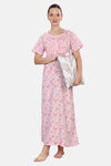 Naidu Hall Cotton Full Length Nightdress - Pink — thumbnail 5
