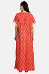 Naidu Hall Cotton Full Length Nightdress - Orange — thumbnail 2
