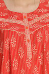 Naidu Hall Cotton Full Length Nightdress - Orange — thumbnail 4