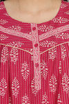 Naidu Hall Cotton Full Length Nightdress - Pink — thumbnail 4