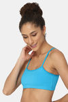 Intimacy Single Layered Non Wired 3/4th Coverage T-Shirt Bra - Blue Atoll — thumbnail 3