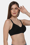 Intimacy Single Layered Non Wired 3/4th Coverage T-Shirt Bra - Black — thumbnail 2