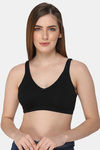 Intimacy Single Layered Non Wired 3/4th Coverage T-Shirt Bra - Black — thumbnail 1