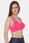 Intimacy Single Layered Non Wired 3/4th Coverage T-Shirt Bra - Fuchsia — thumbnail 3
