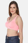 Intimacy Single Layered Non Wired 3/4th Coverage T-Shirt Bra - Pink — thumbnail 2