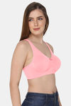 Intimacy Single Layered Non Wired 3/4th Coverage T-Shirt Bra - Pink — thumbnail 3