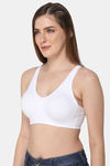 Intimacy Single Layered Non Wired 3/4th Coverage T-Shirt Bra - White — thumbnail 3