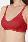 Intimacy Single Layered Non Wired 3/4th Coverage T-Shirt Bra - Red — thumbnail 6