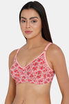 Intimacy Double Layered Non Wired Full Coverage T-Shirt Bra - Pink Print — thumbnail 3