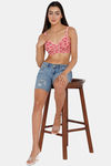 Intimacy Double Layered Non Wired Full Coverage T-Shirt Bra - Pink Print — thumbnail 6