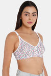 Intimacy Double Layered Non Wired Full Coverage T-Shirt Bra - White Print — thumbnail 2