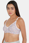 Intimacy Double Layered Non Wired Full Coverage T-Shirt Bra - White Print — thumbnail 3