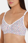 Intimacy Double Layered Non Wired Full Coverage T-Shirt Bra - White Print — thumbnail 7