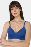 Intimacy Padded Non Wired Medium Coverage T-Shirt Bra - Blue — thumbnail 1
