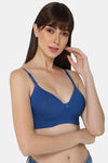 Intimacy Padded Non Wired Medium Coverage T-Shirt Bra - Blue — thumbnail 2