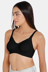 Intimacy Double Layered Non Wired Medium Coverage T-Shirt Bra - Black — thumbnail 3